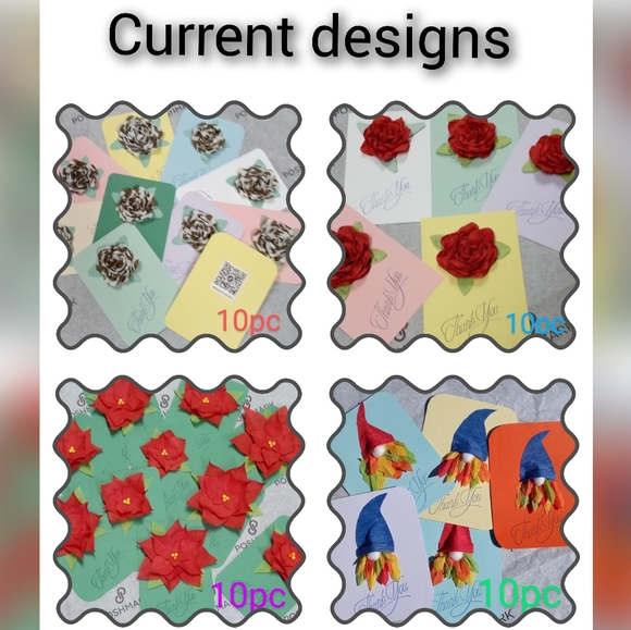 Handcrafted 3D Rose Thank You Cards with QR Closet Sticker - Picture 5 of 6